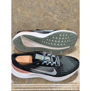 Nike Air Winflo 9 Running Shoes Womens 9.5 Black Pink Athletic Casual Comfort